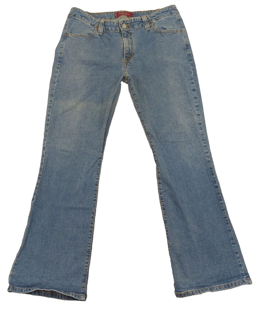 Vintage Levi's Womens Jeans 525 Nouveau Bootcut 14S MIS 32x28 Blue Denim VTG